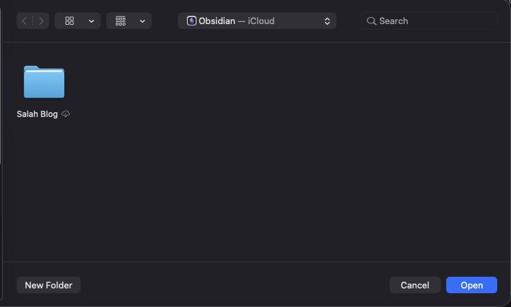 Obsidian Mac vault folder location iCloud